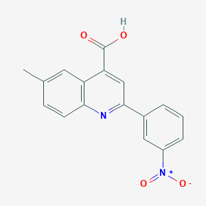 molecular formula C17H12N2O4 B5506422 6-methyl-2-(3-nitrophenyl)-4-quinolinecarboxylic acid 