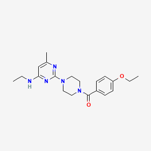 molecular formula C20H27N5O2 B5506428 2-[4-(4-ethoxybenzoyl)-1-piperazinyl]-N-ethyl-6-methyl-4-pyrimidinamine 