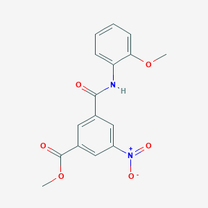 molecular formula C16H14N2O6 B5506435 methyl 3-{[(2-methoxyphenyl)amino]carbonyl}-5-nitrobenzoate 