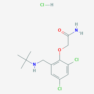molecular formula C13H19Cl3N2O2 B5506461 2-{2-[(tert-butylamino)methyl]-4,6-dichlorophenoxy}acetamide hydrochloride 