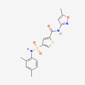 molecular formula C17H17N3O4S2 B5506544 4-{[(2,4-dimethylphenyl)amino]sulfonyl}-N-(5-methyl-3-isoxazolyl)-2-thiophenecarboxamide 