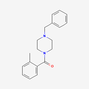 molecular formula C19H22N2O B5506561 1-benzyl-4-(2-methylbenzoyl)piperazine 