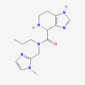 molecular formula C15H22N6O B5506565 N-[(1-methyl-1H-imidazol-2-yl)methyl]-N-propyl-4,5,6,7-tetrahydro-1H-imidazo[4,5-c]pyridine-4-carboxamide dihydrochloride 
