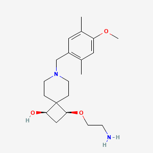 rel-(1R,3S)-3-(2-aminoethoxy)-7-(4-methoxy-2,5-dimethylbenzyl)-7-azaspiro[3.5]nonan-1-ol dihydrochloride
