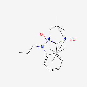 molecular formula C20H25N3O2 B5506617 5,7-dimethyl-1'-propyl-6H-spiro[1,3-diazatricyclo[3.3.1.1~3,7~]decane-2,3'-indole]-2',6(1'H)-dione CAS No. 5705-38-4