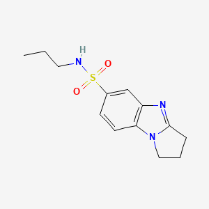 molecular formula C13H17N3O2S B5506634 N-丙基-2,3-二氢-1H-吡咯并[1,2-a]苯并咪唑-6-磺酰胺 
