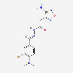 molecular formula C13H15BrN6O2 B5506644 2-(4-amino-1,2,5-oxadiazol-3-yl)-N'-[3-bromo-4-(dimethylamino)benzylidene]acetohydrazide 