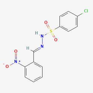molecular formula C13H10ClN3O4S B5506664 4-chloro-N'-(2-nitrobenzylidene)benzenesulfonohydrazide 