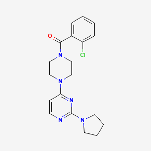 4-[4-(2-chlorobenzoyl)-1-piperazinyl]-2-(1-pyrrolidinyl)pyrimidine