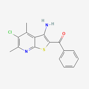 molecular formula C16H13ClN2OS B5506728 (3-amino-5-chloro-4,6-dimethylthieno[2,3-b]pyridin-2-yl)(phenyl)methanone 