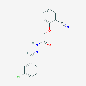 molecular formula C16H12ClN3O2 B5506736 N'-(3-chlorobenzylidene)-2-(2-cyanophenoxy)acetohydrazide 