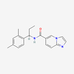 molecular formula C19H21N3O B5506765 N-[1-(2,4-二甲苯基)丙基]咪唑并[1,2-a]吡啶-6-甲酰胺 