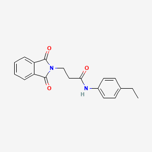 molecular formula C19H18N2O3 B5506772 3-(1,3-dioxo-1,3-dihydro-2H-isoindol-2-yl)-N-(4-ethylphenyl)propanamide 