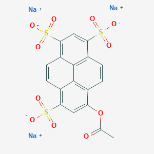 molecular formula C18H9Na3O11S3 B055068 8-Acetoxypyrene-1,3,6-trisulfonic acid trisodium salt CAS No. 115787-83-2