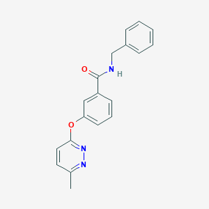 molecular formula C19H17N3O2 B5506801 N-benzyl-3-[(6-methyl-3-pyridazinyl)oxy]benzamide 