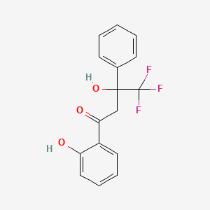 molecular formula C16H13F3O3 B5506817 4,4,4-trifluoro-3-hydroxy-1-(2-hydroxyphenyl)-3-phenyl-1-butanone 