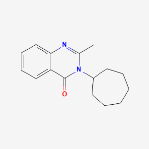 molecular formula C16H20N2O B5506823 3-cycloheptyl-2-methyl-4(3H)-quinazolinone 