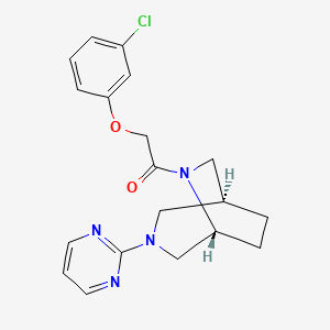 molecular formula C19H21ClN4O2 B5506842 (1S*,5R*)-6-[(3-chlorophenoxy)acetyl]-3-(2-pyrimidinyl)-3,6-diazabicyclo[3.2.2]nonane 