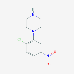 molecular formula C10H12ClN3O2 B5506944 1-(2-氯-5-硝基苯基)哌嗪 