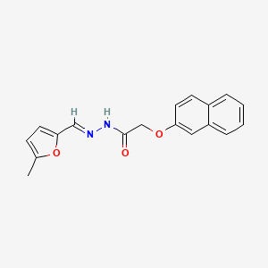 molecular formula C18H16N2O3 B5506976 N'-[(5-methyl-2-furyl)methylene]-2-(2-naphthyloxy)acetohydrazide 