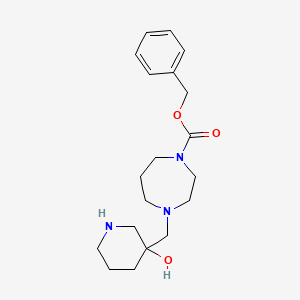 molecular formula C19H29N3O3 B5506984 benzyl 4-[(3-hydroxy-3-piperidinyl)methyl]-1,4-diazepane-1-carboxylate dihydrochloride 