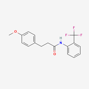 molecular formula C17H16F3NO2 B5506991 3-(4-methoxyphenyl)-N-[2-(trifluoromethyl)phenyl]propanamide 