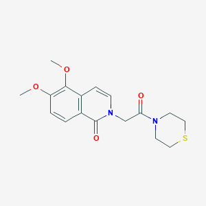 molecular formula C17H20N2O4S B5506997 5,6-dimethoxy-2-(2-oxo-2-thiomorpholin-4-ylethyl)isoquinolin-1(2H)-one 