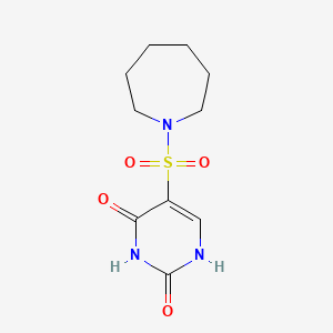 molecular formula C10H15N3O4S B5507029 5-(1-氮杂环己基磺酰基)-2-羟基-4(3H)-嘧啶酮 