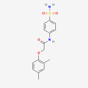 molecular formula C16H18N2O4S B5507050 N-[4-(aminosulfonyl)phenyl]-2-(2,4-dimethylphenoxy)acetamide CAS No. 6148-11-4