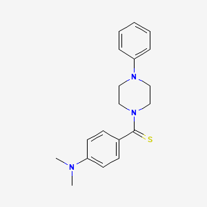 molecular formula C19H23N3S B5507057 N,N-二甲基-4-[(4-苯基-1-哌嗪基)羰硫基]苯胺 
