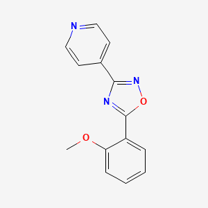 molecular formula C14H11N3O2 B5507086 4-[5-(2-甲氧基苯基)-1,2,4-恶二唑-3-基]吡啶 