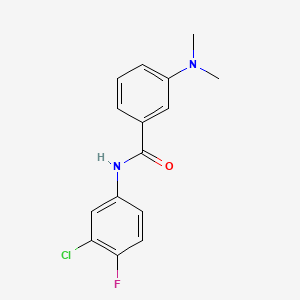 molecular formula C15H14ClFN2O B5507089 N-(3-chloro-4-fluorophenyl)-3-(dimethylamino)benzamide 