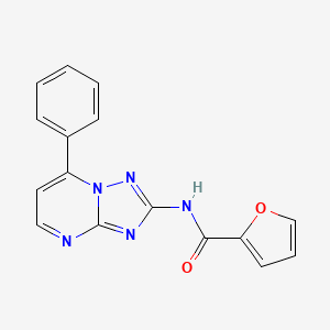 molecular formula C16H11N5O2 B5507102 N-(7-phenyl[1,2,4]triazolo[1,5-a]pyrimidin-2-yl)-2-furamide 