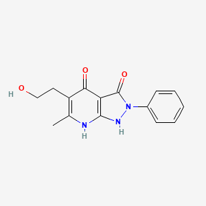 molecular formula C15H15N3O3 B5507134 5-(2-羟乙基)-6-甲基-2-苯基-1H-吡唑并[3,4-b]吡啶-3,4(2H,7H)-二酮 