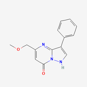 molecular formula C14H13N3O2 B5507150 5-(methoxymethyl)-3-phenylpyrazolo[1,5-a]pyrimidin-7(4H)-one 