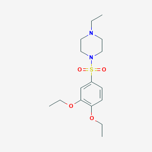 molecular formula C16H26N2O4S B5507163 1-[(3,4-二乙氧基苯基)磺酰基]-4-乙基哌嗪 