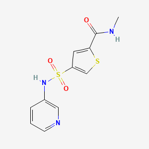 molecular formula C11H11N3O3S2 B5507171 N-methyl-4-[(3-pyridinylamino)sulfonyl]-2-thiophenecarboxamide 