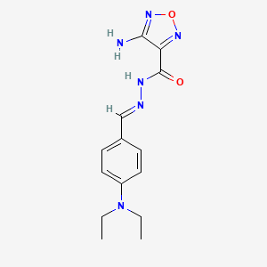 molecular formula C14H18N6O2 B5507176 4-amino-N'-[4-(diethylamino)benzylidene]-1,2,5-oxadiazole-3-carbohydrazide 