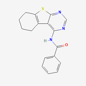 molecular formula C17H15N3OS B5507184 N-(5,6,7,8-四氢[1]苯并噻吩并[2,3-d]嘧啶-4-基)苯甲酰胺 