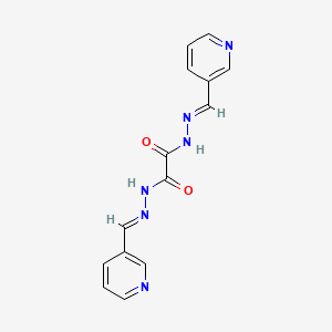 molecular formula C14H12N6O2 B5507214 N'~1~,N'~2~-双(3-吡啶甲亚甲基)乙二酰二肼 