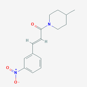 molecular formula C15H18N2O3 B5507223 4-methyl-1-[3-(3-nitrophenyl)acryloyl]piperidine 