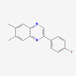 molecular formula C16H13FN2 B5507231 2-(4-fluorophenyl)-6,7-dimethylquinoxaline 