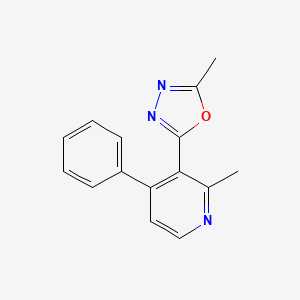 2-methyl-3-(5-methyl-1,3,4-oxadiazol-2-yl)-4-phenylpyridine