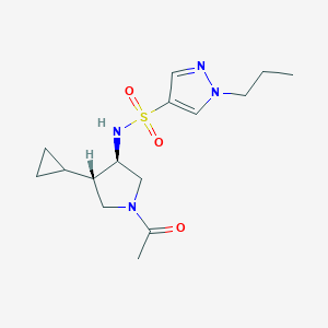 N-[(3R*,4S*)-1-acetyl-4-cyclopropyl-3-pyrrolidinyl]-1-propyl-1H-pyrazole-4-sulfonamide