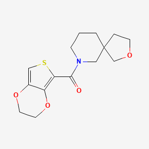 molecular formula C15H19NO4S B5507356 7-(2,3-二氢噻吩并[3,4-b][1,4]二氧杂环-5-基羰基)-2-氧杂-7-氮杂螺[4.5]癸烷 