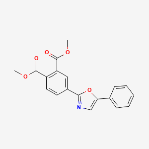 molecular formula C19H15NO5 B5507360 dimethyl 4-(5-phenyl-1,3-oxazol-2-yl)phthalate 