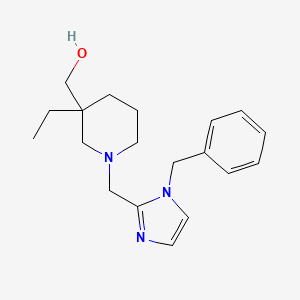 molecular formula C19H27N3O B5507375 {1-[(1-benzyl-1H-imidazol-2-yl)methyl]-3-ethylpiperidin-3-yl}methanol 