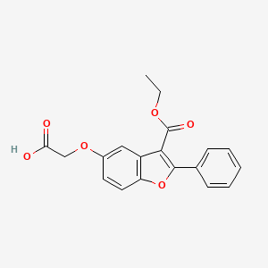 molecular formula C19H16O6 B5507380 {[3-(乙氧羰基)-2-苯基-1-苯并呋喃-5-基]氧基}乙酸 