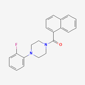 molecular formula C21H19FN2O B5507400 1-(2-fluorophenyl)-4-(1-naphthoyl)piperazine 