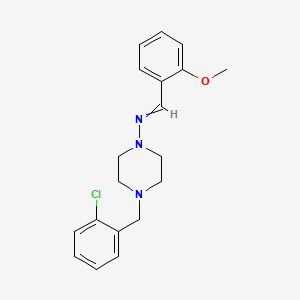 molecular formula C19H22ClN3O B5507404 4-(2-chlorobenzyl)-N-(2-methoxybenzylidene)-1-piperazinamine 